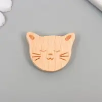 Бусина для творчества дерево "Котенок" 3,1х2,5 см