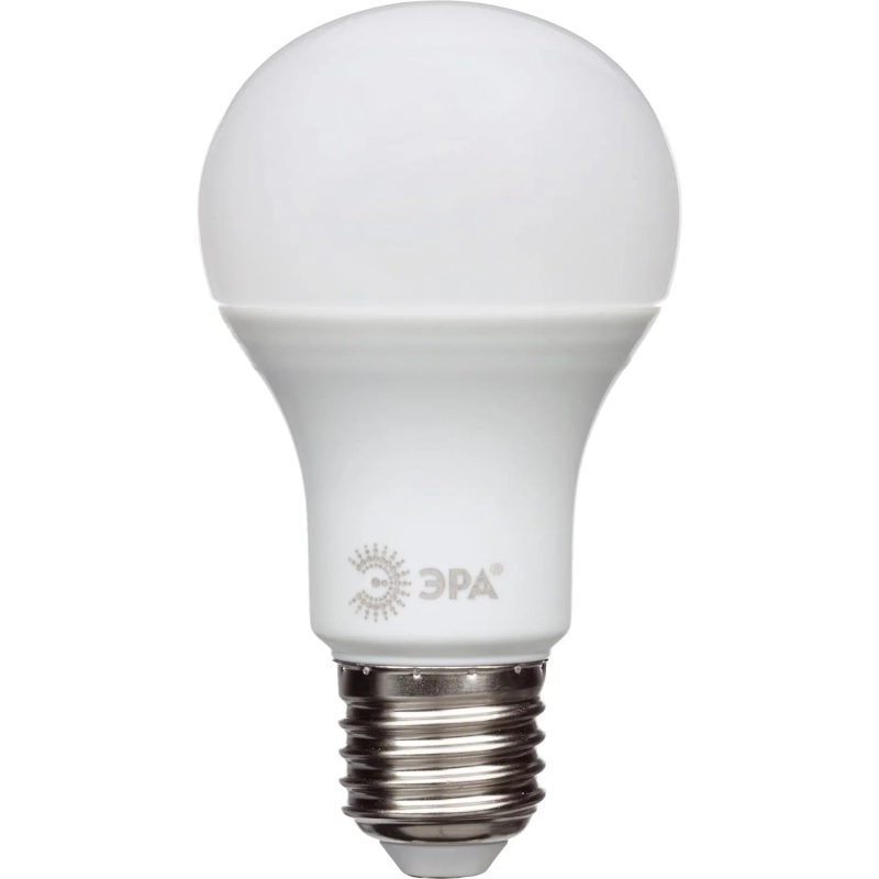 Лампа светодиодная Эра 13W E27 4000k нейт.бел. ст.колба LED A60-13W-840-E27