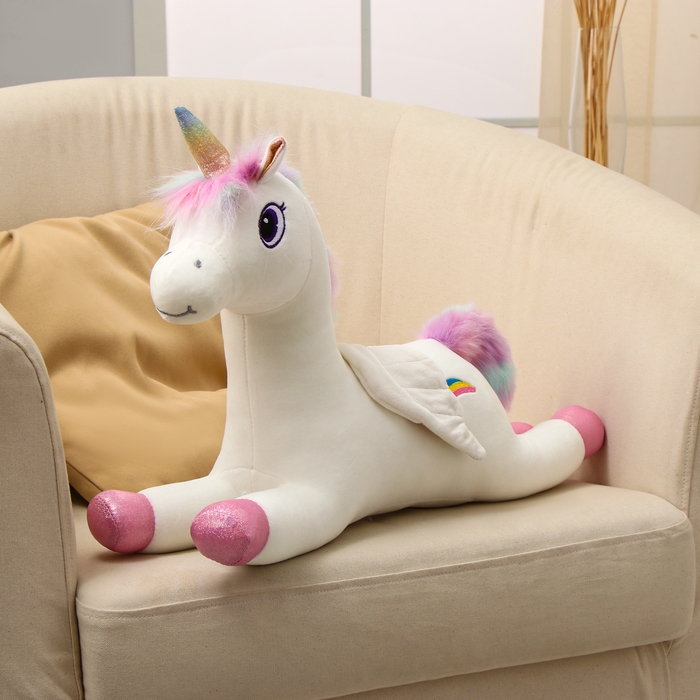 Мягкая игрушка «Единорог», 60 см, цвет белый Мягкая игрушка «Единорог», 60 см, цвет белый