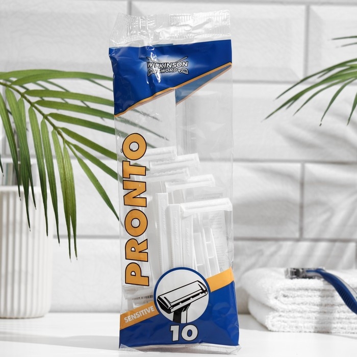 Станок для бритья одноразовый Wilkinson Sword PRONTO Sensitive, 1 лезвие, 10 шт.