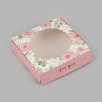 Коробка сборная с окном, For you, 11.5&times;11.5&times;3 см