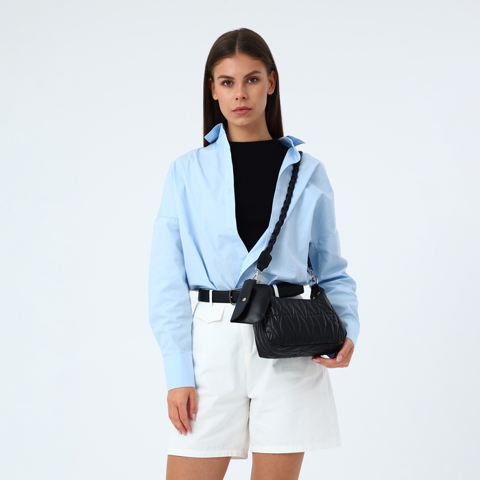 Сумка кросс-боди на молнии, цвет чёрный Сумка кросс-боди на молнии, цвет чёрный