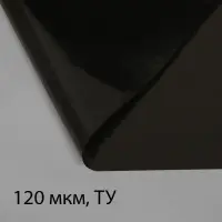 Плёнка из полиэтилена, техническая, толщина 120 мкм, чёрная, 10&times;3 м, рукав (1.5 м&times;2), Эконом 50%, для дома и сада, Greengo