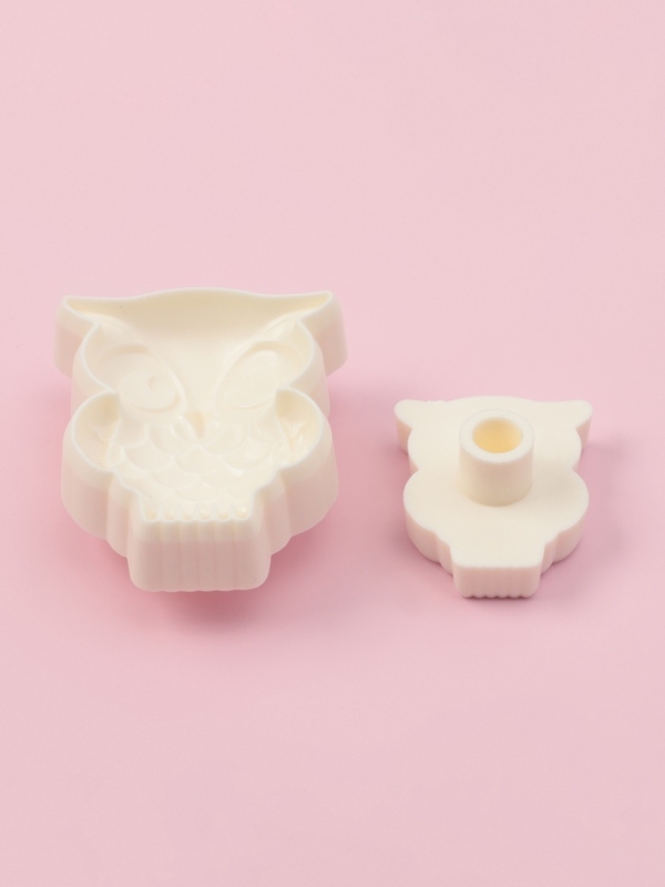 Печати для теста и мастики Доляна «Совушка», набор 2 шт, пластик, молочные Печати для теста и мастики Доляна «Совушка», набор 2 шт, пластик, молочные