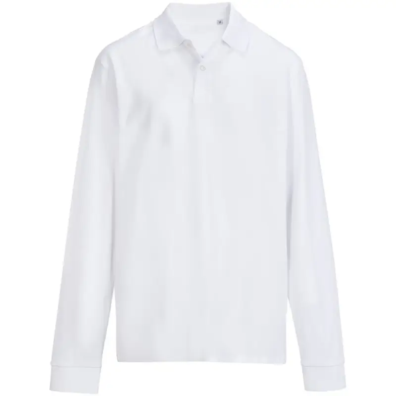 Рубашка поло унисекс с длинным рукавом Pacific LSL, белая, размер XS