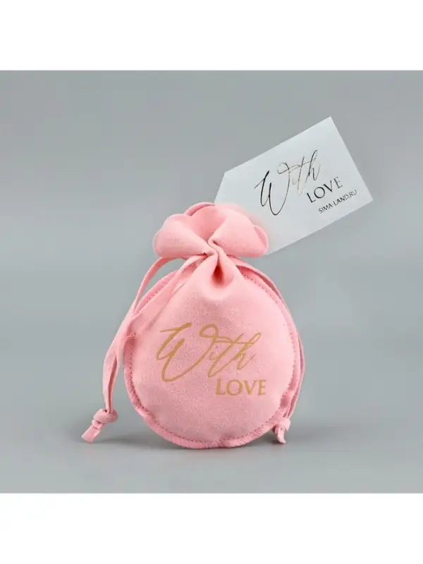 Мешочек подарочный замшевый &laquo;С любовью&raquo;, тиснение, 9&times;12 см &plusmn; 1.5 см