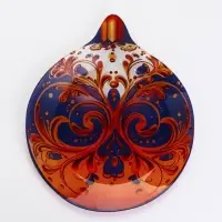 Тарелка в форме ёлочного шара &laquo;Синяя&raquo;, 18,6x22,2 см