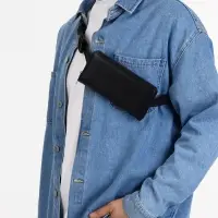 Сумка мужская через плечо TEXTURA, портмоне - клатч, на молнии, чёрная