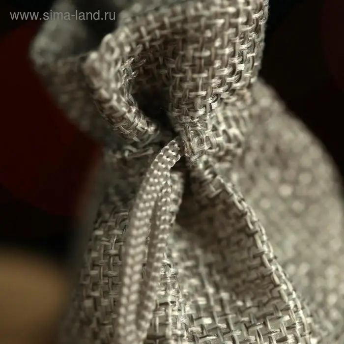 Мешочек подарочный из холщи, серый, 7 х 9 см Мешочек подарочный из холщи, серый, 7 х 9 см