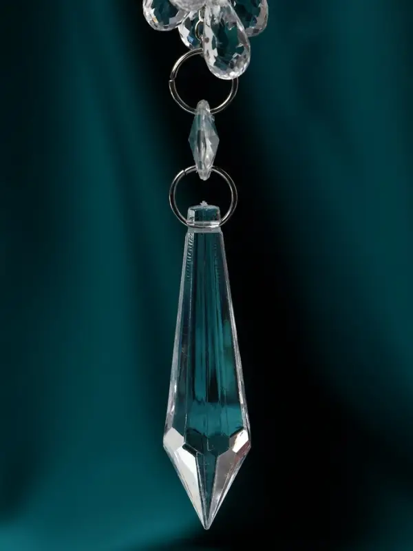 Украшение ёлочное "Льдинка" гроздь кристалл, 18х2,5 см, прозрачный