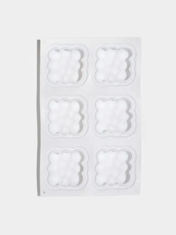 Форма для выпечки и муссовых десертов KONFINETTA &laquo;Облако&raquo;, силикон, 30&times;18.8&times;3.5 см, 6 ячеек (7.4&times;7.4 см), белая