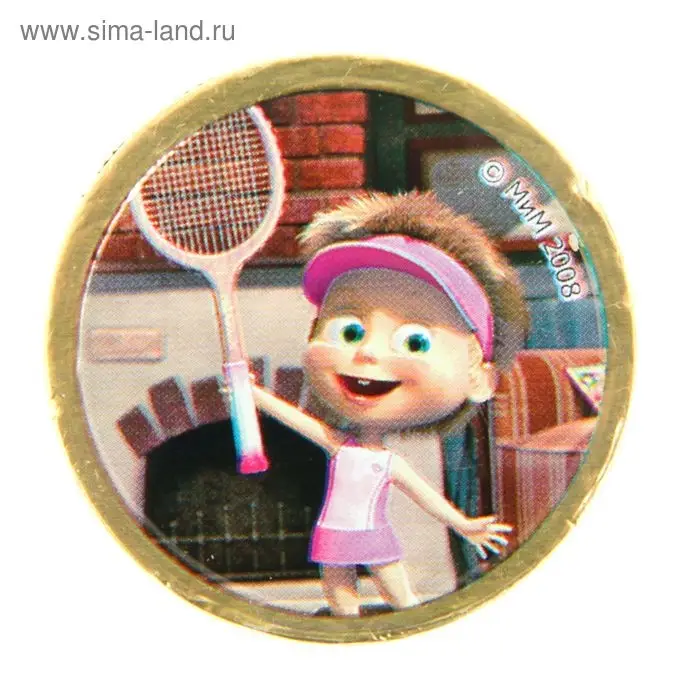 Монеты шоколадные «Маша и Медведь», 6 г Монеты шоколадные «Маша и Медведь», 6 г