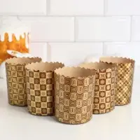 Форма для кулича бумажная Деко-про &laquo;Новый стандарт&raquo;, 7&times;8.5 см, МИКС