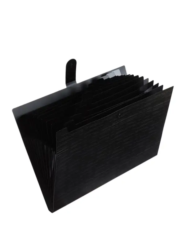 Папка А4 Your Way, 12 отделений, 600 мкм, на кнопке, чёрная