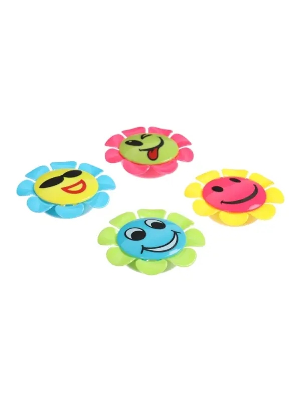 Набор точилок, 4 штуки с контейнером «Ромашка-смайл», МИКС