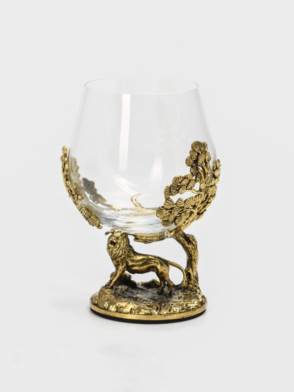 Бокал для коньяка Бокал для коньяка "Лев", 8.3 х 12.3, золото