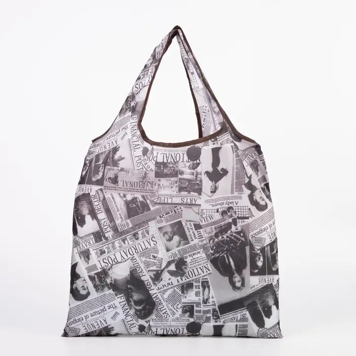 Сумка хозяйственная без застежки, 36&times;0.5&times;58 см, серая