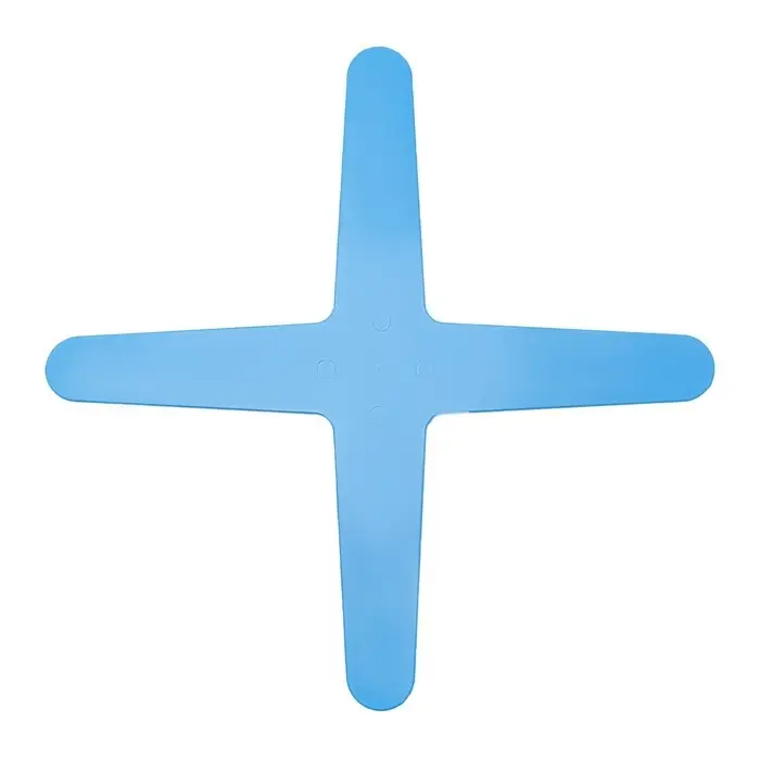 Бумеранг четырехлопастной, 30 х 30 см, моно, синий