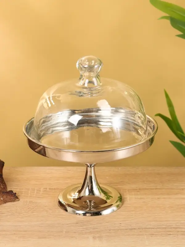 Тортовница со стеклянной крышкой 22х18х18 см