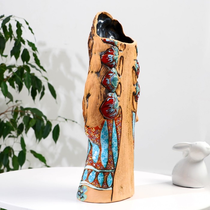 Сувенир керамика Сувенир керамика "Девушка в прекрасном платье с бабочками" (Ваза) h= 44,5 см. V=4л