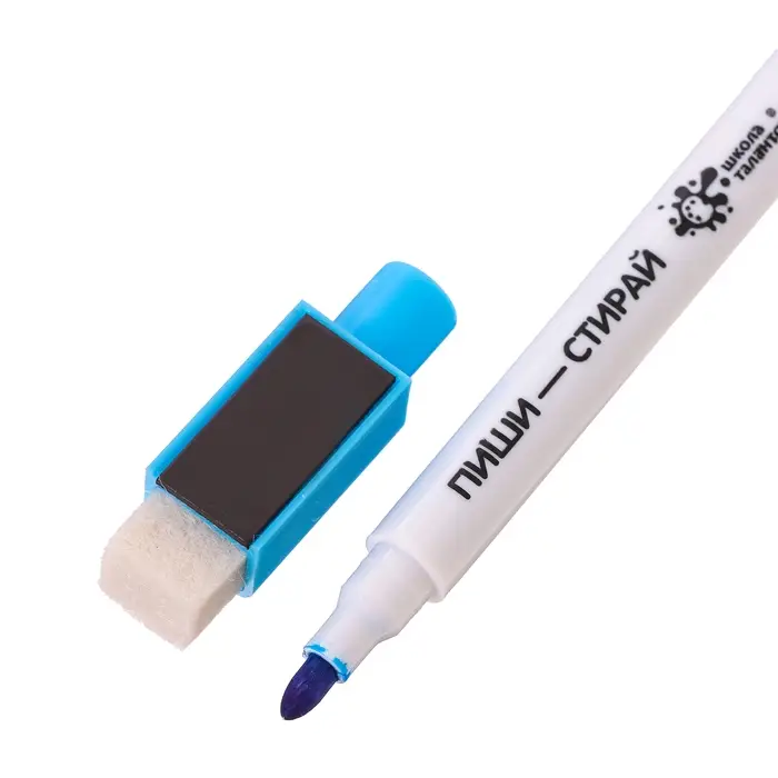 Маркеры цветные «Пиши — Стирай», на водной основе, с магнитом и губкой, набор 3 шт.