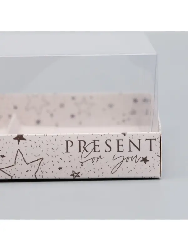Коробка кондитерская для муссовых пирожных &laquo;Present for you&raquo;, 17.8&times;17.8&times;6.5 см