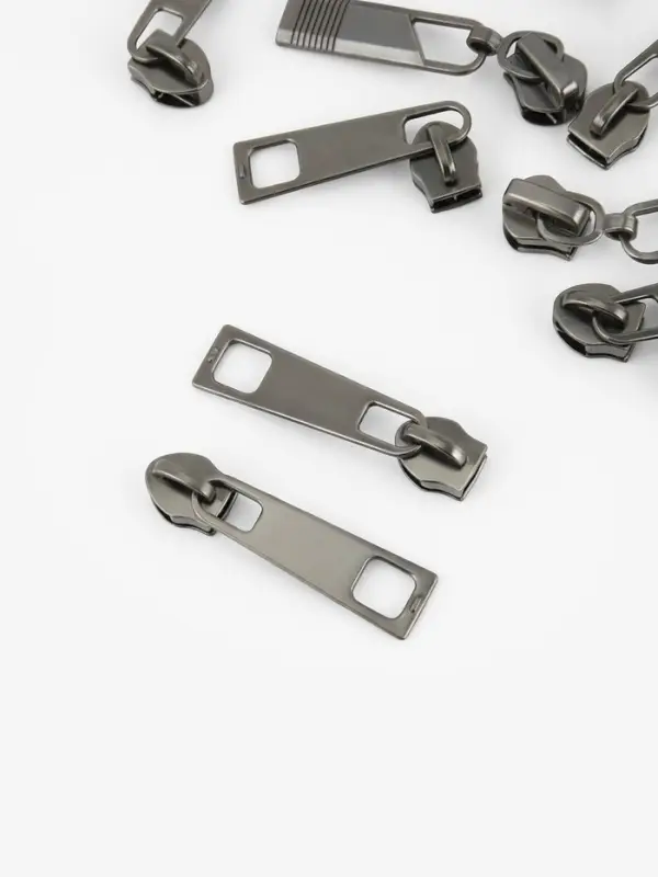 Бегунок галантерейный для молнии &laquo;Спираль&raquo;, №5, 10 шт., цвет чёрный никель