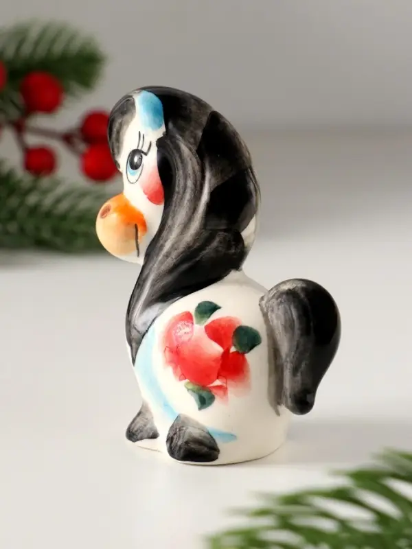 Сувенир Лошадь Василиса,8х6,5х3,5см ,гжель, цвет Сувенир Лошадь Василиса,8х6,5х3,5см ,гжель, цвет