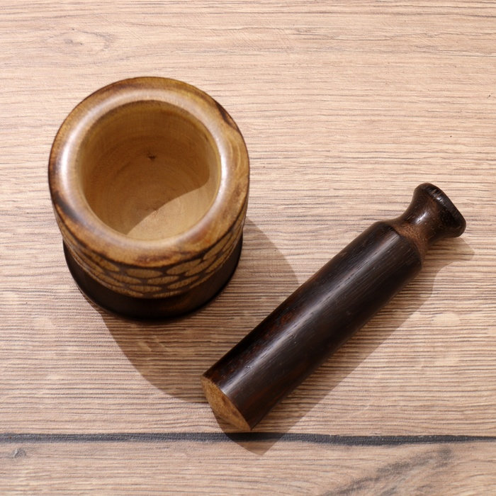 Ступка и пестик  Ступка и пестик "Соцветие" дерево 10х10х13,5 см