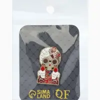 Значок "Русская красавица" с серьгами, цветной в золоте