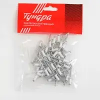 Заклёпки ТУНДРА krep, вытяжные, алюминий-сталь, 4×10 мм, белые, 50 шт.