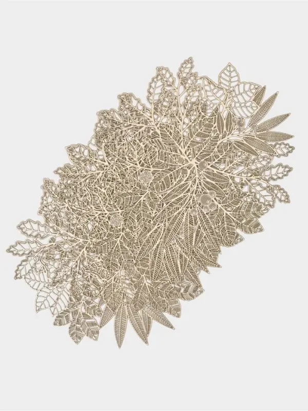 Салфетки сервировочные Доляна Ashberry, 38&times;38 см, 4 шт., золото