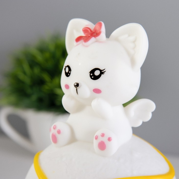 Ночник Ночник "Лисичка на луне" LED 1Вт 3х LR44 белый 10х10х16см RISALUX