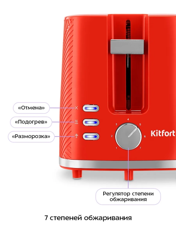 Кухонный тостер для хлеба с поддоном KT-9867 Кухонный тостер для хлеба с поддоном KT-9867