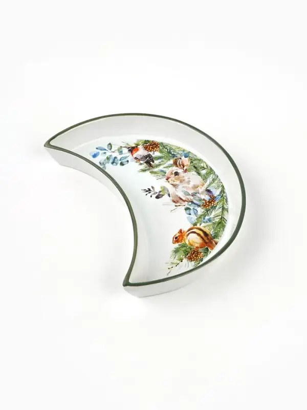 Тарелка плоская &laquo;Новогодняя акварель&raquo;, 10.5&times;20 см, ручная работа