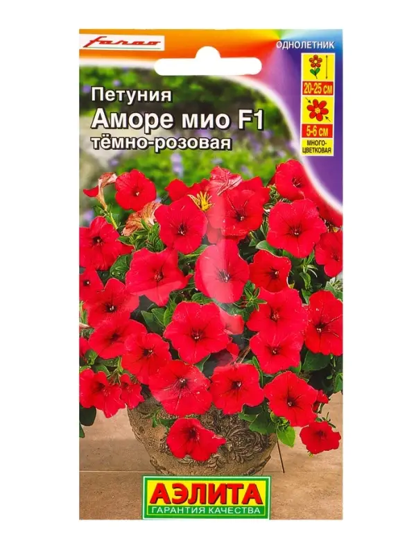 Семена цветов Петуния Аморе Мио темно-розовая F1 (драже в пробирке) С. Farao, Ц/П,7 шт. Семена цветов Петуния Аморе Мио темно-розовая F1 (драже в пробирке) С. Farao, Ц/П,7 шт.