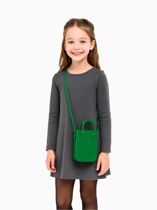 Сумка детская 13&times;3.5&times;16.5 см, без застёжки, зелёная