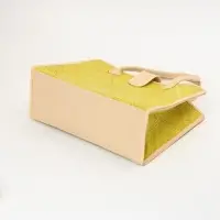 Сумка плетёная на застёжке из пандана, 41&times;16&times;50 см, жёлто-белая