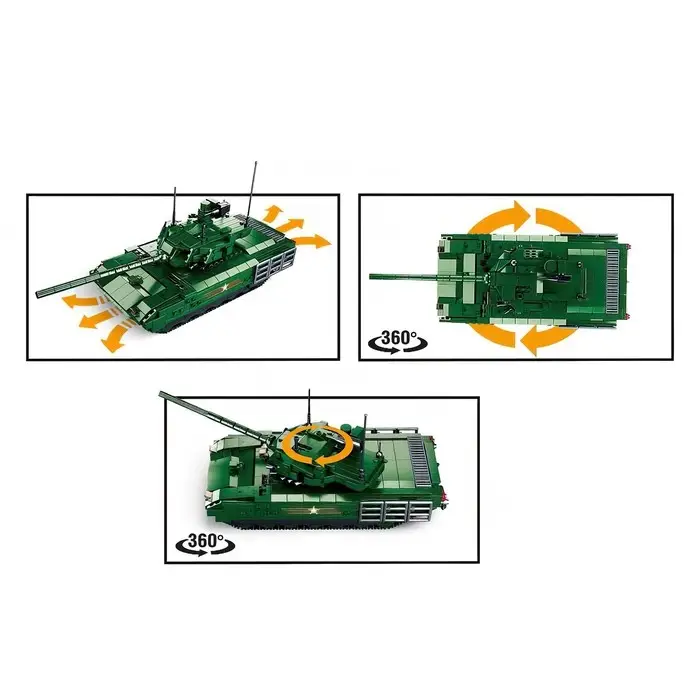 Конструктор Механо Sluban &laquo;Российский танк&raquo;, радиоуправление, 995 деталей