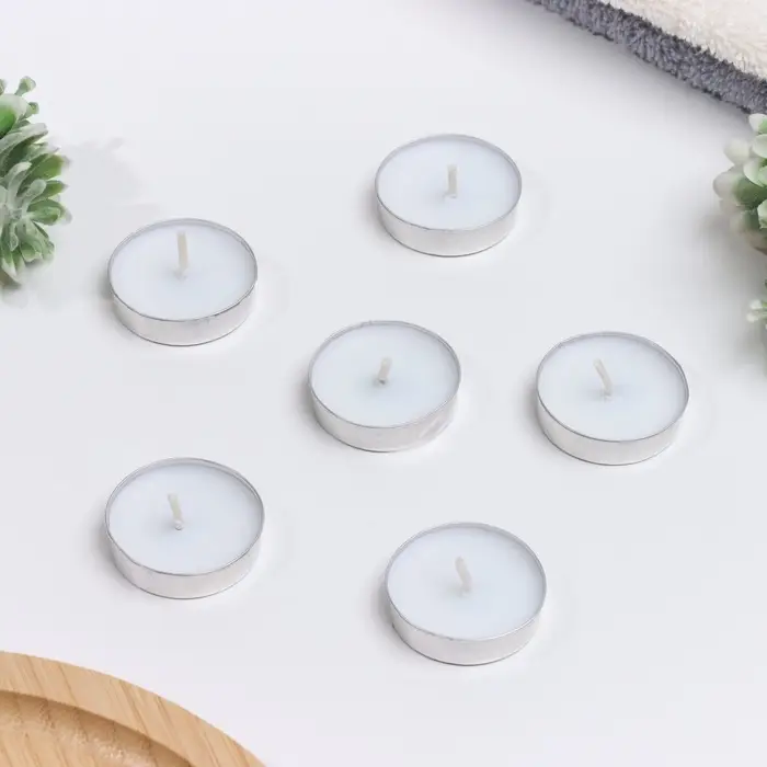 Набор свечей чайных ароматических, 6 шт, ваниль Набор свечей чайных ароматических, 6 шт, ваниль