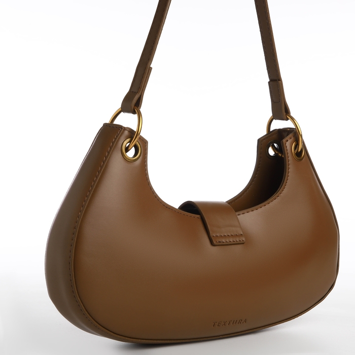 Сумка женская багет на молнии TEXTURA, средний размер, цвет коричневый Сумка женская багет на молнии TEXTURA, средний размер, цвет коричневый