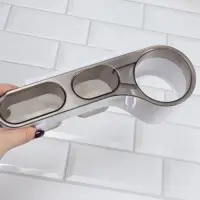 Органайзер настенный, 3 секции, с клеевыми крючками, 28.7&times;10.5&times;8.5 см, коричневый, белый