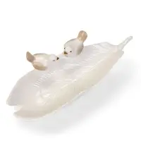 Декоративная подставка для мелочей TAKE IT EASY &laquo;Пташки&raquo;, 21&times;8&times;5 см, белая