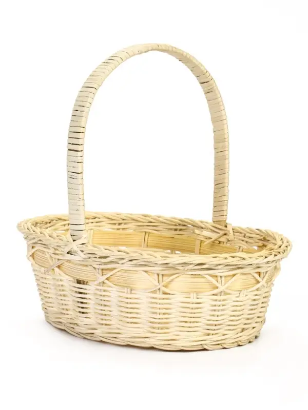 Корзина плетёная для хранения Splet, ротанг, с ручкой, бежевая, набор 3 шт.