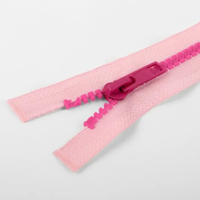 Молния «Трактор», №5, разъёмная, замок автомат, 35 см, розовая