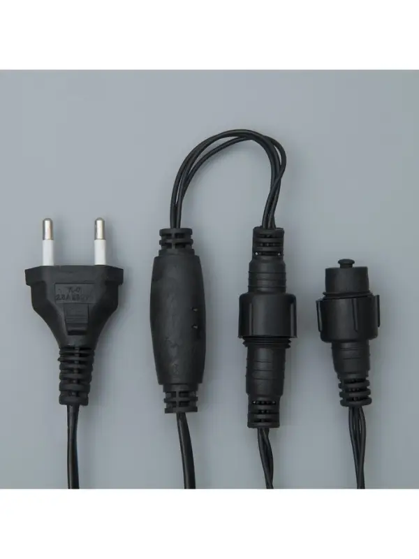 Гирлянда &laquo;Нить&raquo; 10 м, IP44, УМС, тёмная нить, 100 LED, свечение синее, 220 В