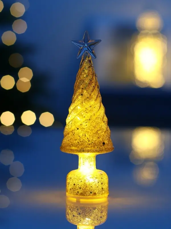 Фигура светодиодная  Фигура светодиодная "Елочка конус", 1 LED, 15х5 см, от бат. 3xAG13, Т/БЕЛЫЙ