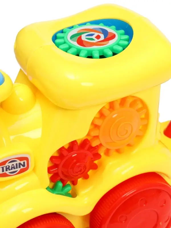 Каталка на палочке  Каталка на палочке "Паровозик" с шестеренками