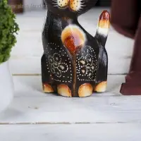 Сувенир дерево "Кошка с синими глазами" 5х9х20 см