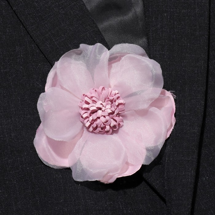 Брошь-заколка текстильная «Цветок» анютины глазки, цвет пыльно-розовый Брошь-заколка текстильная «Цветок» анютины глазки, цвет пыльно-розовый